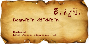 Bognár Ödön névjegykártya