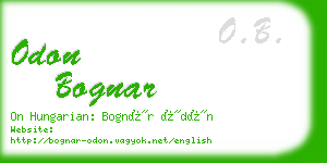 odon bognar business card